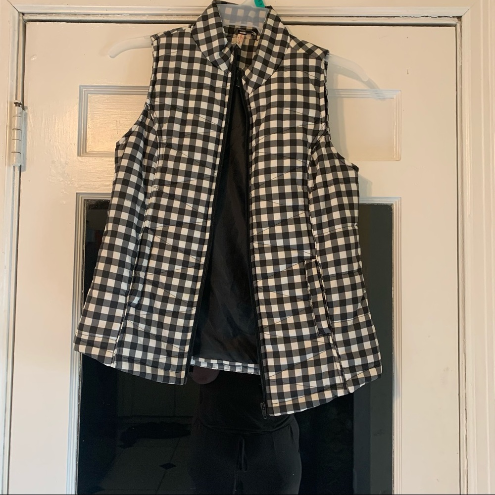 Puffed Buffalo plaid vest